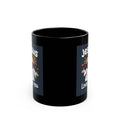 Jesus Loves You Mug — Black Ceramic Faith Coffee Cup (11oz, 15oz)